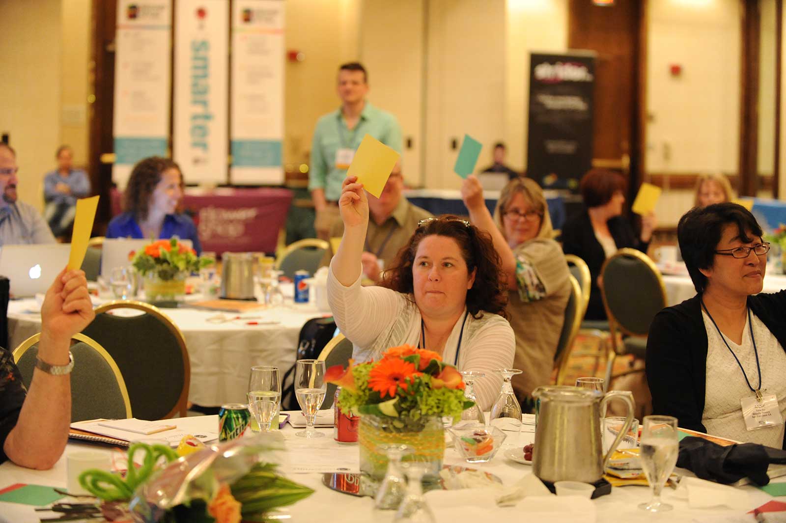 Enthusiastic crowd of florists participating in the FloralStrategies session at SAF Growth Solutions 2015.